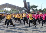 Sambut Hari Bhayangkara ke-80, Polrestabes Makassar Gelar Senam Bersama Masyarakat di CPI