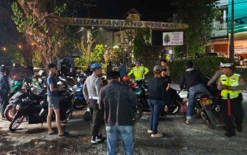 Puluhan Motor Knalpot Brong Dikandangkan Polsek Manggala Operasi KRYD Malam Minggu