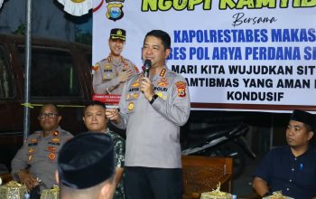 Ngopi Kamtibmas Kapolrestabes Makassar Ajak Warga Bersama Cegah Geng Motor